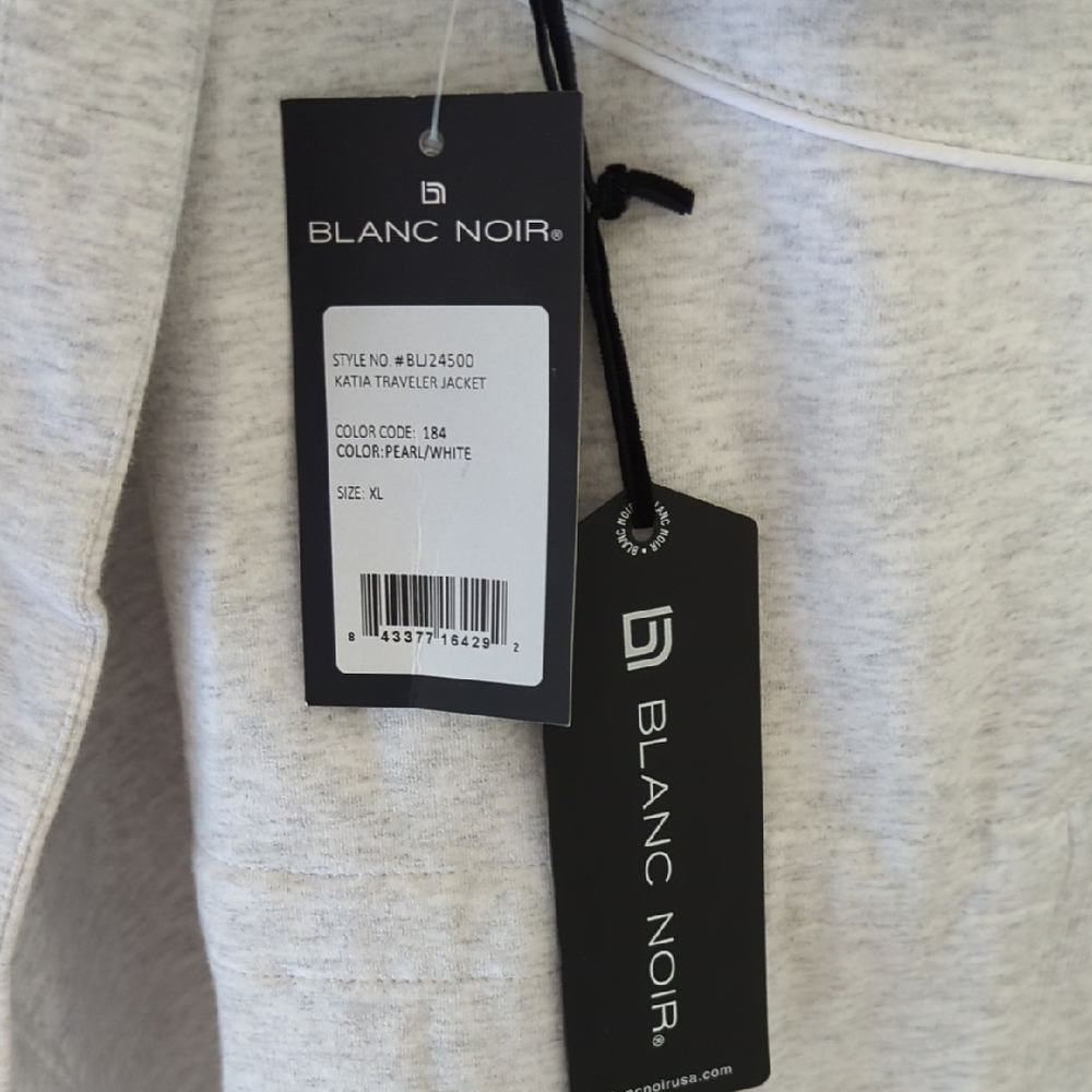 Blanc Noir Light Gray Hooded Trench Coat - Picture 3 of 13